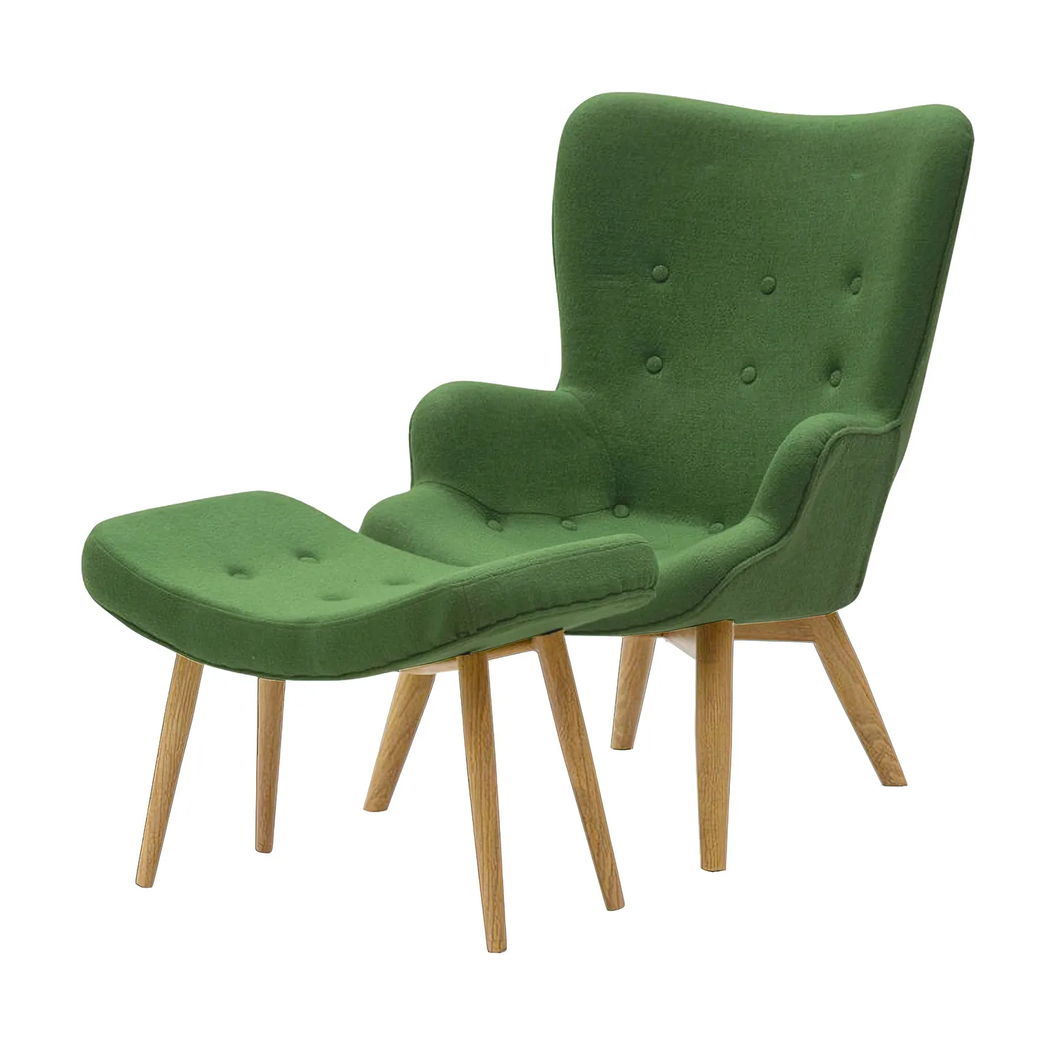 Кресло с подставкой для ног WALTZ (зелёный)