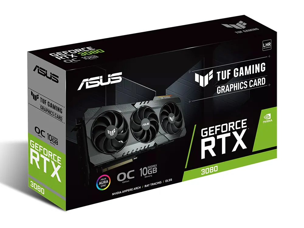 Видеокарта ASUS TUF-RTX3080-O10G-V2-GAMING, 10GB GDDR6X 320бит