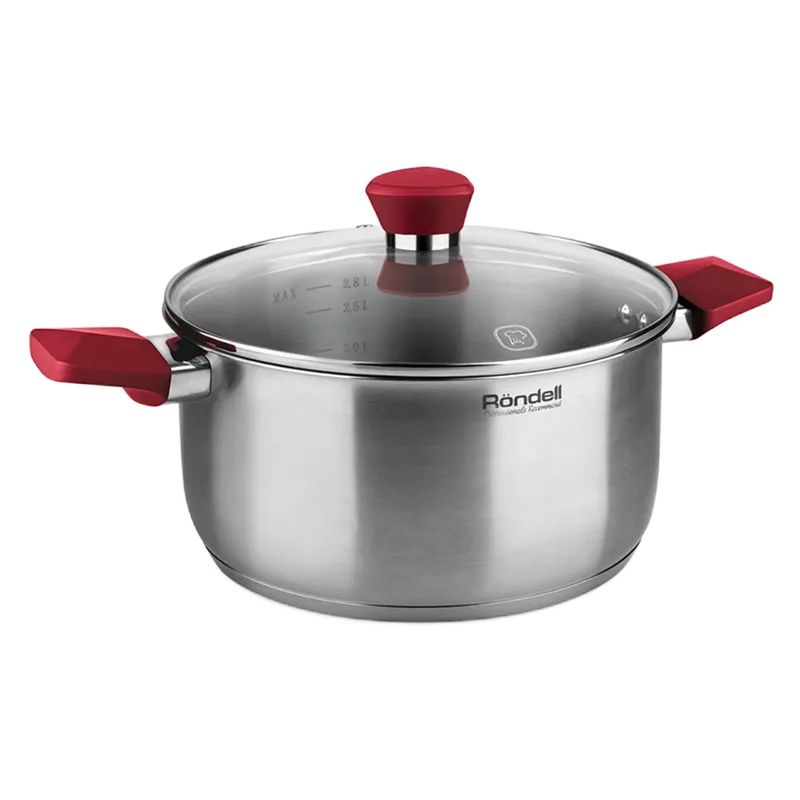 Set de vase Rondell RDS-1217, 2,8L, 20cm, Negru Argintiu — 4