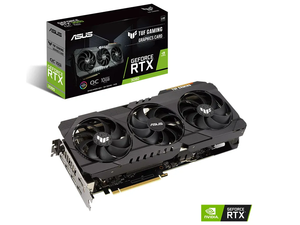 Видеокарта ASUS TUF-RTX3080-O10G-V2-GAMING, 10GB GDDR6X 320бит