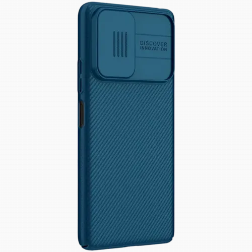 Husă tip carte Nillkin Redmi Note 10 - Camshield, Albastru