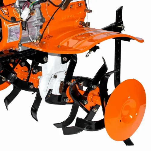 Motocultor Ruris 732ACC + roti cauciuc 5.00-8+rarita+plug+adaptor+dispozitiv scos cartofi+roti metalice 400 fara manicot+cultivator+set contragreutati 10kg