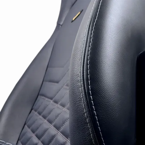 Scaun Gaming Noblechairs Icon, Piele naturală, Albastru închis