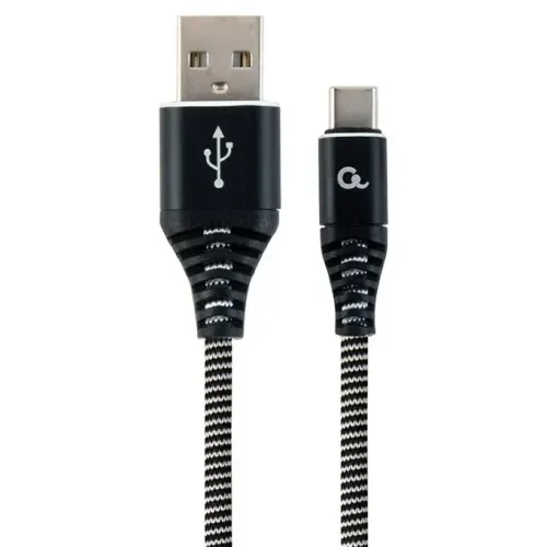 Кабель для зарядки и синхронизации Cablexpert CC-USB2B-AMCM-1M-BW, USB Type-A/USB Type-C, 1м, Чёрный