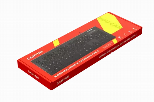 Keyboard Canyon HKB2, Multimedia, Slim, Silent, Side LED , Chocolate keys, USB, Black