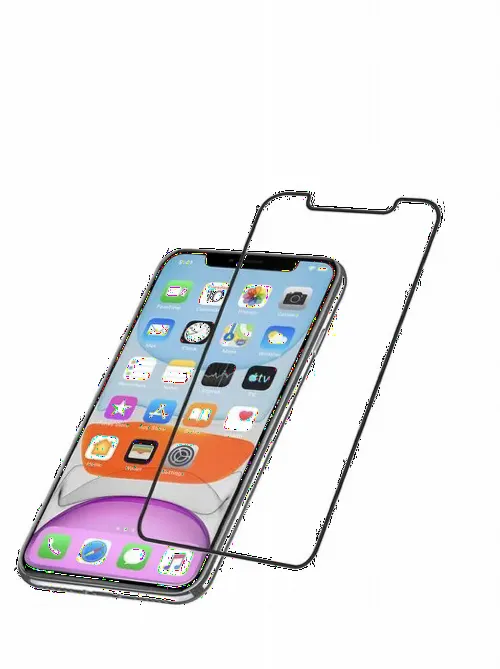 Sticlă de protecție Cellularline Impact Glass Capsule - iPhone XR/11, Negru