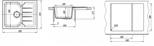 Chiuveta Dr.Gans Lora 620 (Bej-Dune)