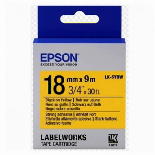 Картридж с лентой Epson LK-5YBW, 18 мм x 9 м