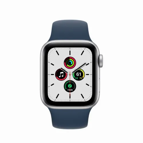 Умные часы Apple Watch SE MKNY3, 40мм, Алюминиевый корпус с синеим спортивным ремешком Abyss Blue