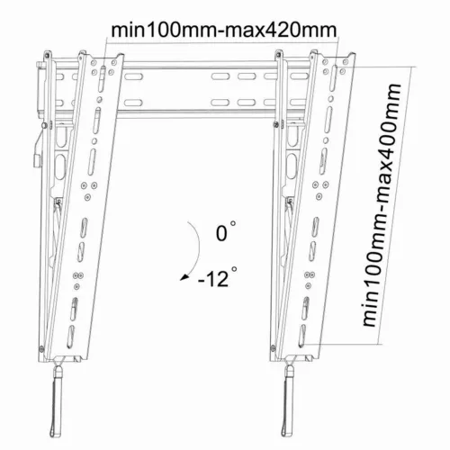 Наклонное настенное крепление Reflecta Slim 42-4040T, Чёрный