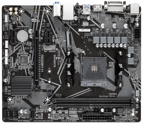 Placă de bază Gigabyte A520M H, AM4, AMD A520, Micro-ATX