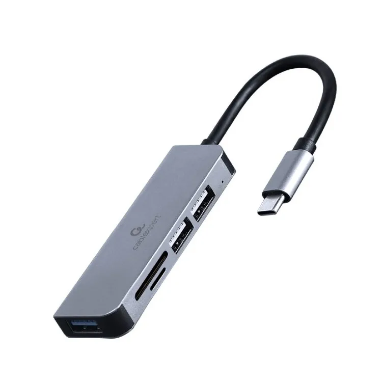 USB-концентратор Gembird UHB-CM-CRU3P1U2P2-01, Серебристый