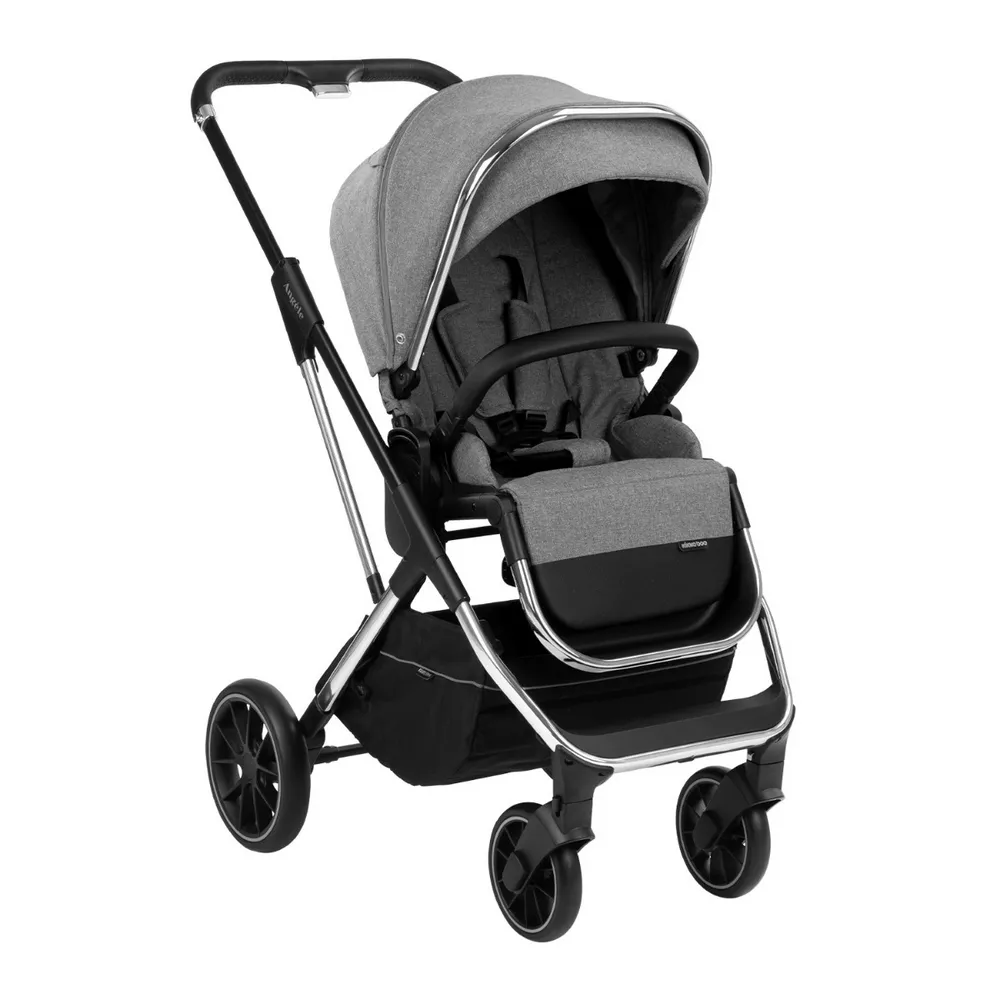 Stroller Kikka Boo 3 in 1 Angele, Chrome Grey