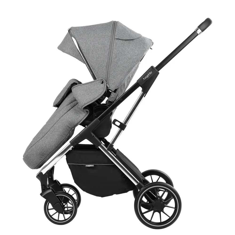 Stroller Kikka Boo 3 in 1 Angele, Chrome Grey