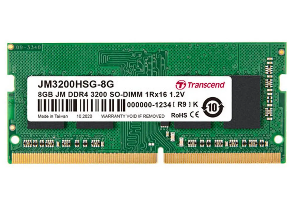 Оперативная память Transcend JM3200HSG-8G, DDR4 SDRAM, 3200 МГц, 8Гб, JM3200HSG-8G