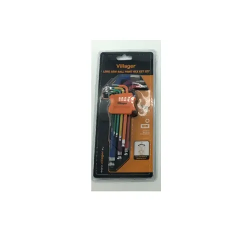 Set cu cheie hexagonală cu brat lung 9 pcs