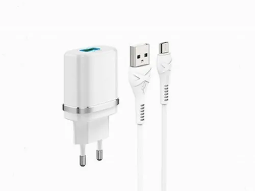 Încărcător Xpower Charger  + Type-C Cable, 1USB, QC3.0, Alb
