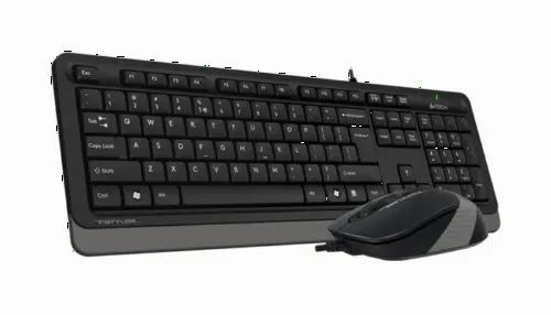 Set Tastatură + Mouse A4Tech F1010, Cu fir, Negru/Gri