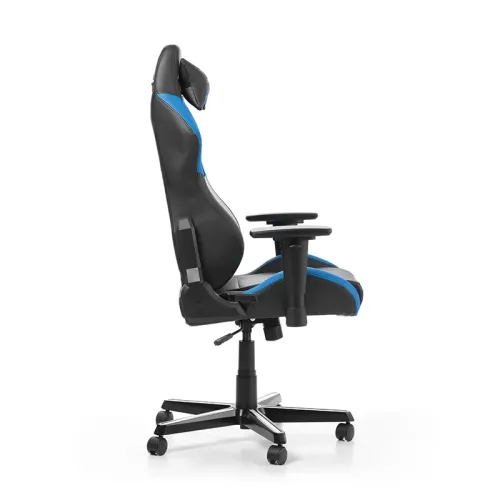 Игровое кресло DXRacer Drifting, Искусственная кожа, Чёрный/Белый/Синий
