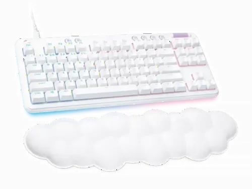 Gaming Keyboard Logitech G713, Mechanical, TKL, PBT keycaps, GX Linear, RGB, US Layout, White