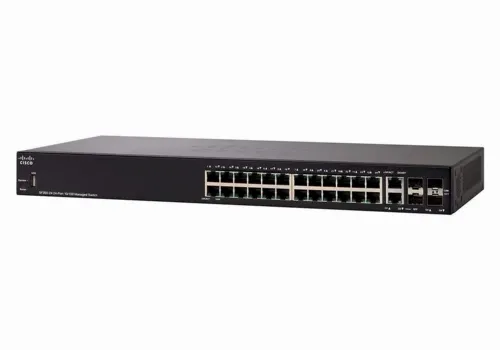 Switch de rețea Cisco SF350-24, 24x 10/100 Mbps, 4x SFP