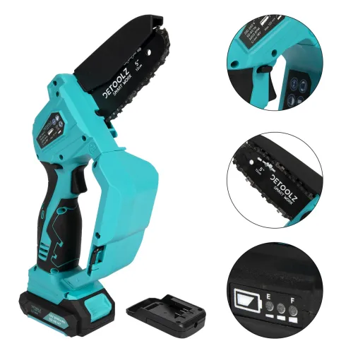 Fierăstrău cu lant pe acumulator Detoolz 110mm 18V 2Ah 