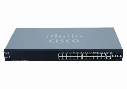 Switch de rețea Cisco SF350-24, 24x 10/100 Mbps, 4x SFP
