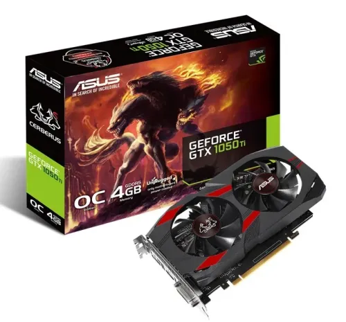 Placă Video ASUS CERBERUS-GTX1050TI-O4G,  4GB GDDR5 128bit