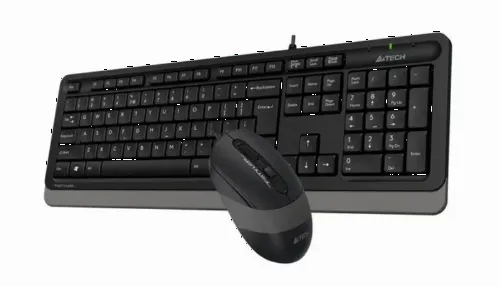 Set Tastatură + Mouse A4Tech F1010, Cu fir, Negru/Gri