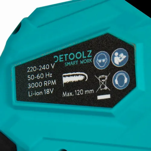 Аккумуляторная цепная пила Detoolz  110мм 18В 2Ач (мАч)