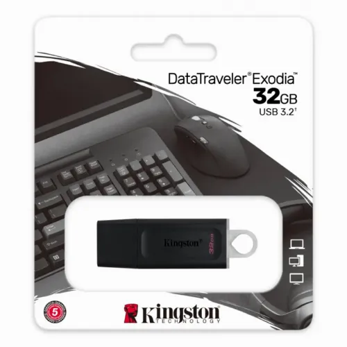 Memorie USB Kingston DataTraveler Exodia, 32GB, Negru/Alb