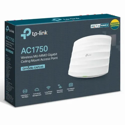 Punct de acces fără fir TP-LINK EAP245, 450 Mbps, 1300 Mbps, Alb