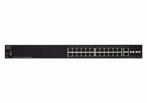 Switch de rețea Cisco SF350-24, 24x 10/100 Mbps, 4x SFP