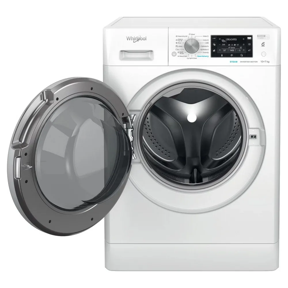 Стирально-сушильная машина Whirlpool FFWDD 1076258 SV EE, 10кг, Белый