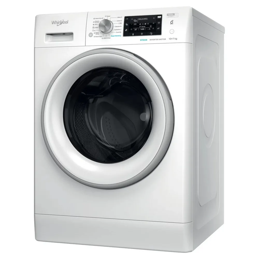 Стирально-сушильная машина Whirlpool FFWDD 1076258 SV EE, 10кг, Белый