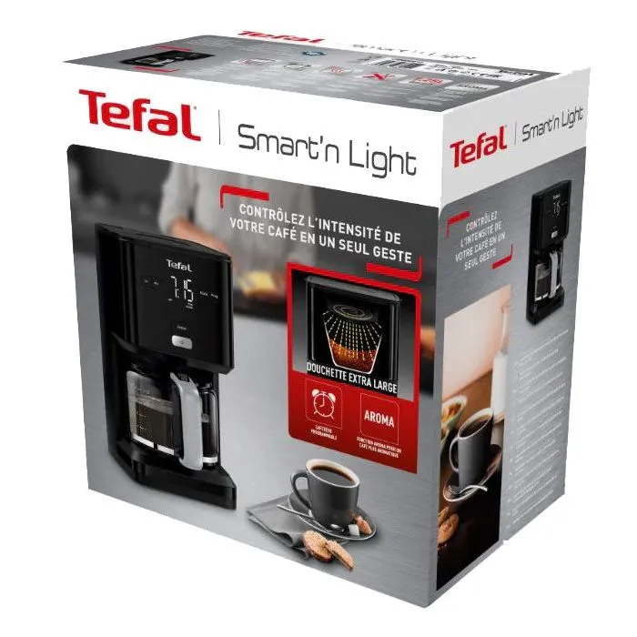 Cafetieră Tefal Smart&Light, 1000W, Negru