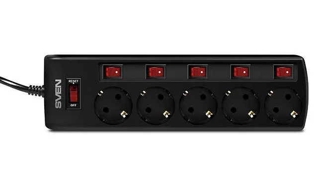 Surge Protector   5 Sockets,  3.0m,   Sven 