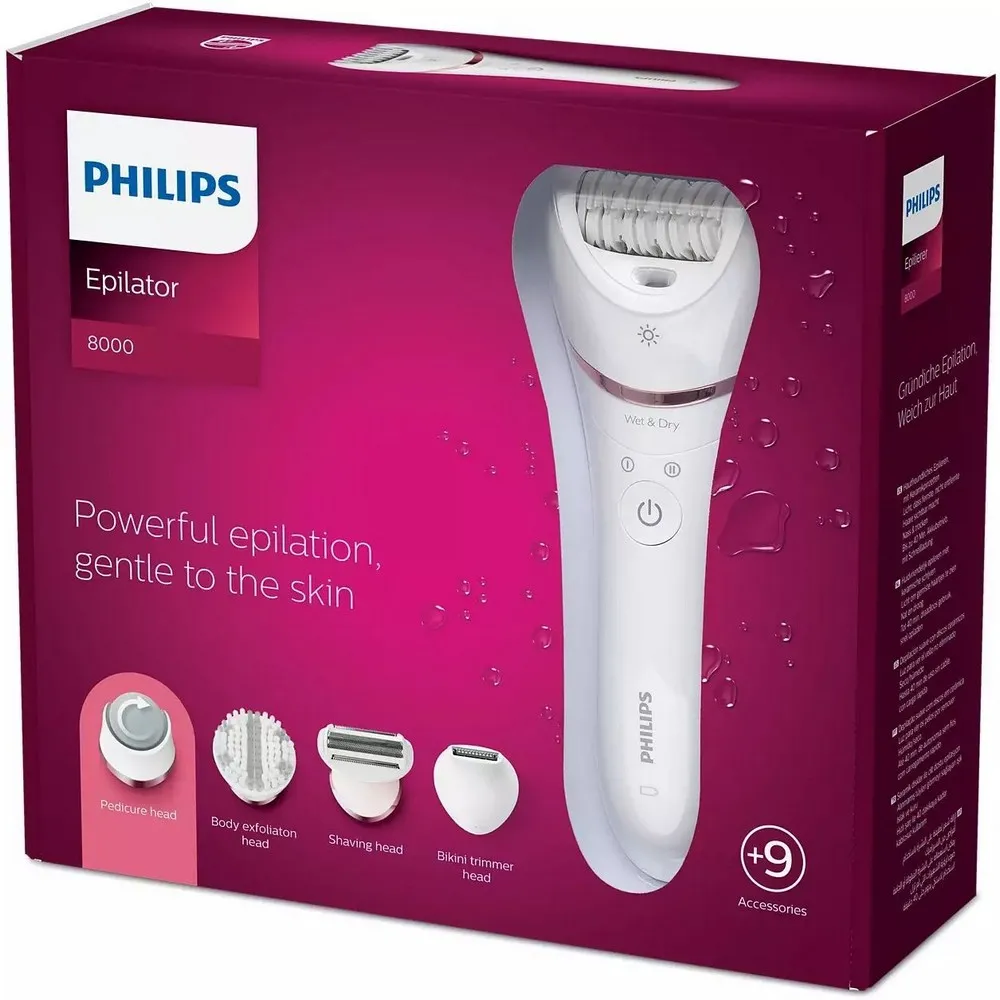 Epilator PHILIPS BRE740/10, Alb