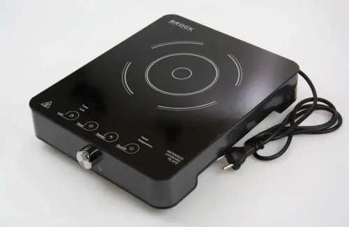 Электическая настольная плита BROCK HPI1001GY, Чёрный