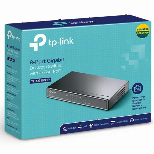 Comutator PoE TP-LINK TL-SG1008P, 4x IEEE 802.3af/at