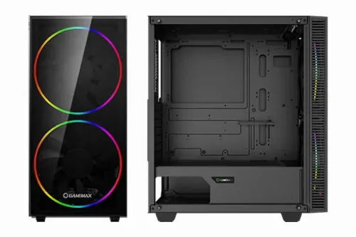 Компьютерный корпус Gamemax Aero, Midi-Tower, ATX, Чёрный