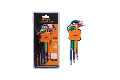 Set de chei Torx cu braț lung de 9pcs