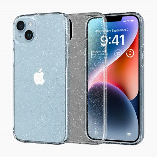 Чехол Spigen iPhone 14 Liquid Crystal Glitter, Прозрачный
