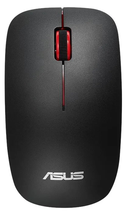 Wireless Mouse Asus WT300, Optical, 1000-1600 dpi, 3 buttons, Ambidextrous, 1xAA, Black-Red