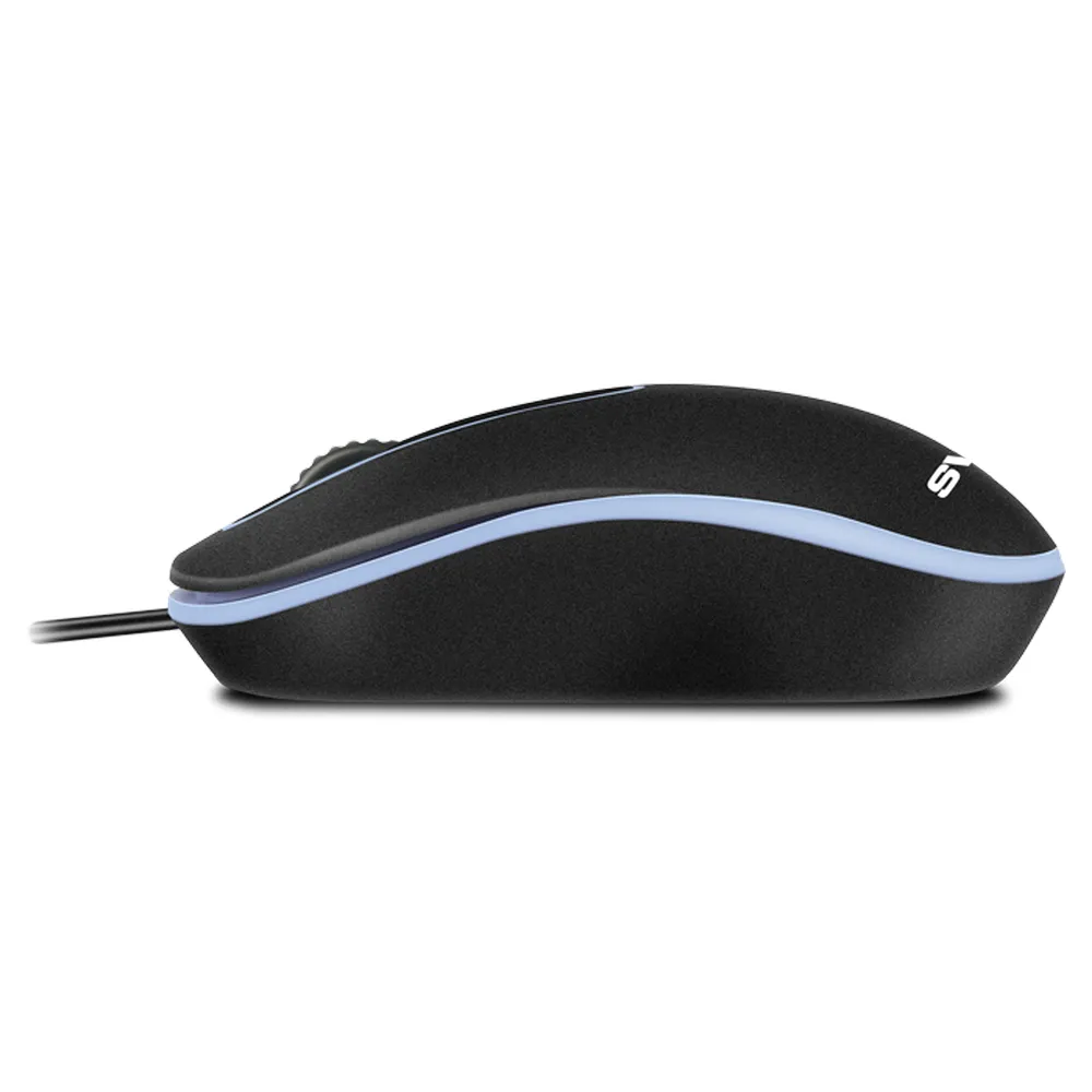 Mouse SVEN RX-90, Optical, 1000 dpi, 3 buttons, Ambidextrous, Black, USB                           