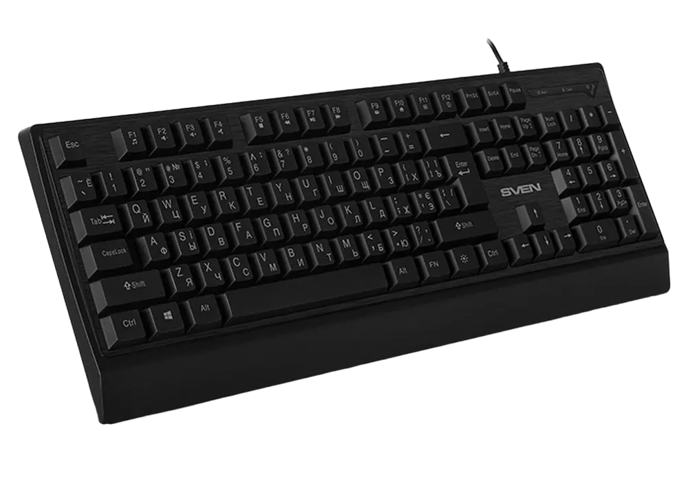 Gaming Keyboard SVEN KB-C7150EL, Multicolored backlit, 12 Fn keys, Black, USB