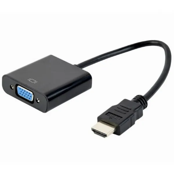 Видеоконвертер Cablexpert A-HDMI-VGA-04, HDMI (M) - VGA D-Sub, 0,15м, Чёрный