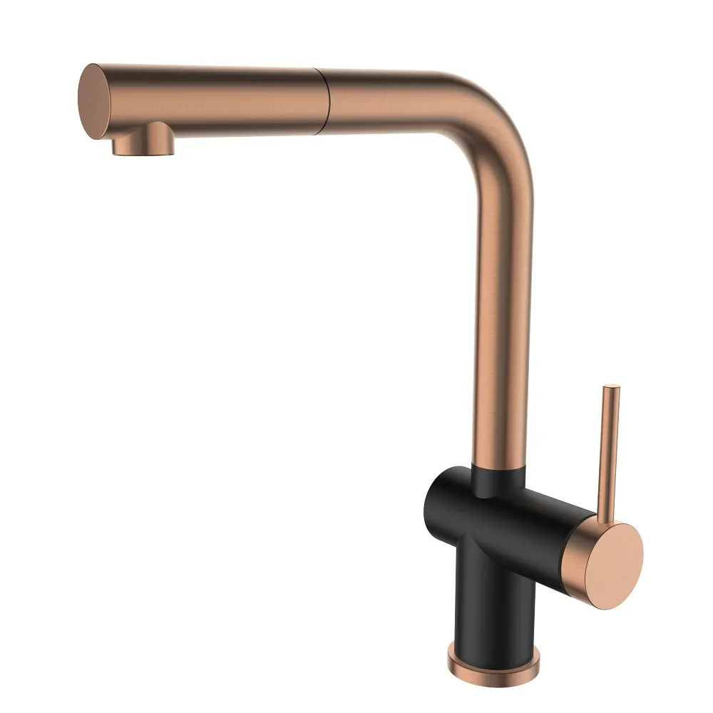 Baterie bucatarie SanDonna RIVA (Negru-Cupru)