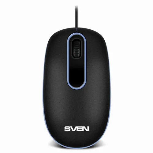 Mouse SVEN RX-90, Optical, 1000 dpi, 3 buttons, Ambidextrous, Black, USB                           