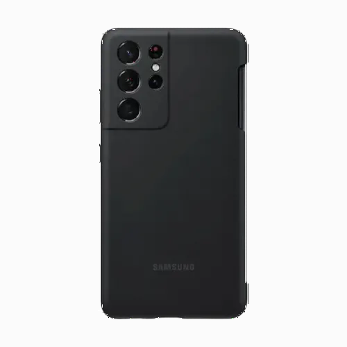 Чехол Samsung Galaxy S21 Ultra Silicone Cover with S-Pen, Чёрный